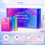SeasonBliss Shower Steamers 24 Pack, Shower Tablets, Shower Steamers with Natural Ingredients, 8 Different Scents, Individually Wrapped Shower Steamers, Presents for Mom, Friends