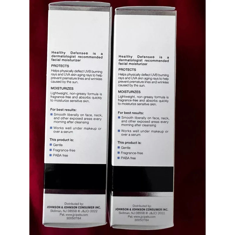 Lot of 2 Neutrogena Healthy Defense Daily Moisturizer Sensitive Skin SPF 50 READ