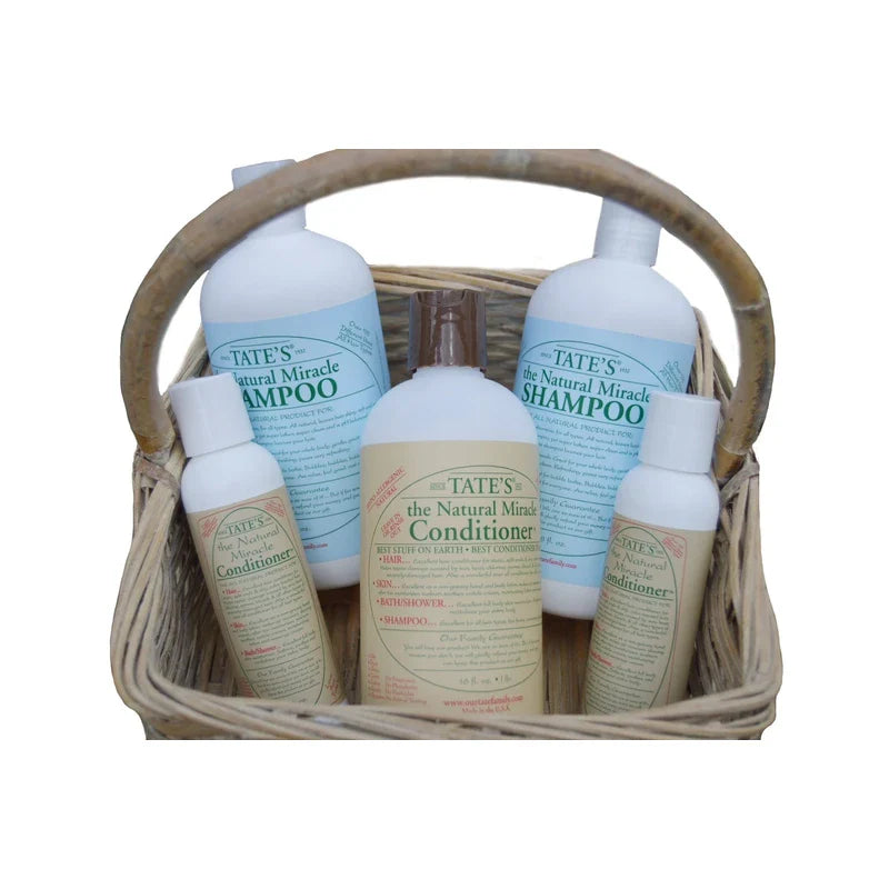 2 Tate's Natural Miracle Shampoo-18oz-/hypo-allergenic