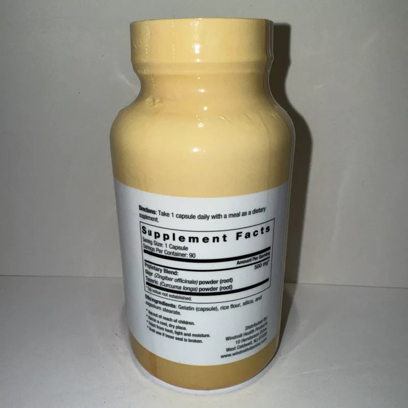 Rx Select®   Turmeric With Ginger 500mg - 90 Caps. Full Spectrum Botanicals New!
