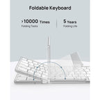 SODI Foldable Keyboard with Sensitive Touchpad, Portable Wireless Keyboard for iMac, Multi Devices, 2 in 1 Pocket-Sized Bi-Folding Portable Key-Board, Travel