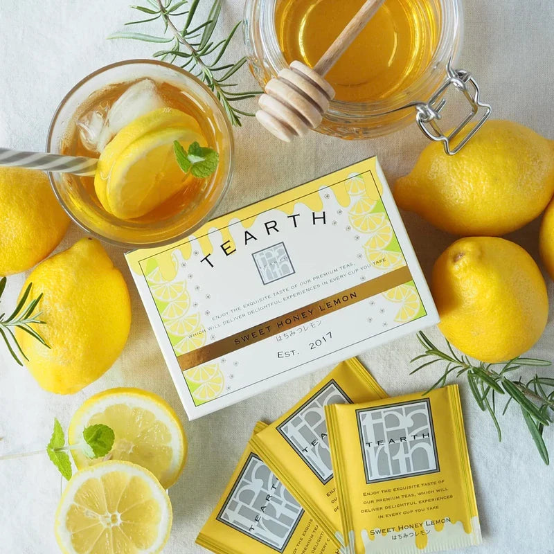 TEARTH Honey Lemon Tea Bags, Pack of 25, Individually Packaged