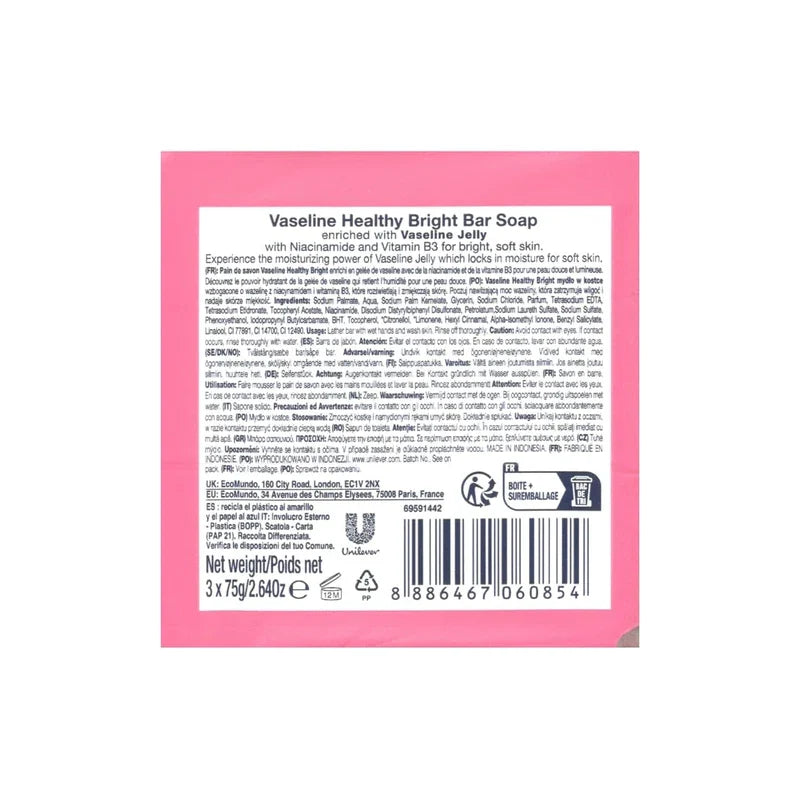 Vaseline Healty Plus Healthy Bright Soap 6 x 75g (Pack of 6)