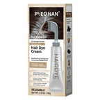 PYEONAN Hair Dye Professional Comb, Natural Plant Extracts, Black or Dark Brown Cream, 2 in 1 Dyeing & Haircare, Easy to Dye Healthy Coloring for Grey Hair 2.8Oz. /80g - Color: Dark Brown (1pc)