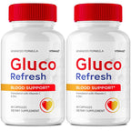 Vitavault Gluco Refresh Capsules, GlucoRefresh Support Supplement Pills - Maximum Strength, Gluco Refresh Health & Wellness Capsules, GlucoRefresh All Natural Formula Pills Reviews (2 Pack)
