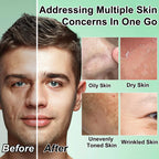 GOWLAVER All In One Men's Skin Care Set Facial Cleanser Toner Scrub Serum Moisturizer