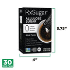 RxSugar 30 Stick Pack Carton 6-Pack | Diabetes-Safe Natural Sugar | Keto Certified | Non-GMO Project Verified | Gluten-Free Certified