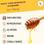 Arvoli Honey Raw Honey Bulk - 12 LB Jug - Raw Honey 1 Gallon - Raw and Unfiltered Honey