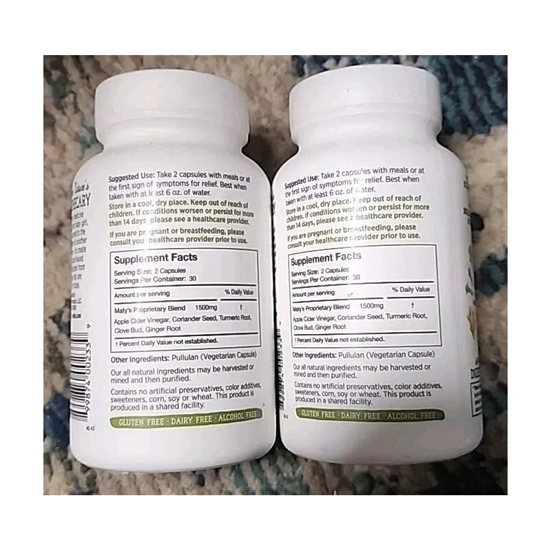 Matys 2 PK! Matys Acid Indigestion Relief Dietary Supplement Exp Date 08/2025