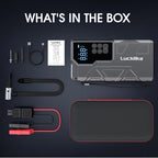 【New】 Lucklike Jump Starter with Air Compressor, 4000A Portable Car Battery Jumper Starter Pack for 10L Gas and 8L Diesel, Tire Inflator with Presssure Detection, 12V Jump Box with 3 Modes Flashlight
