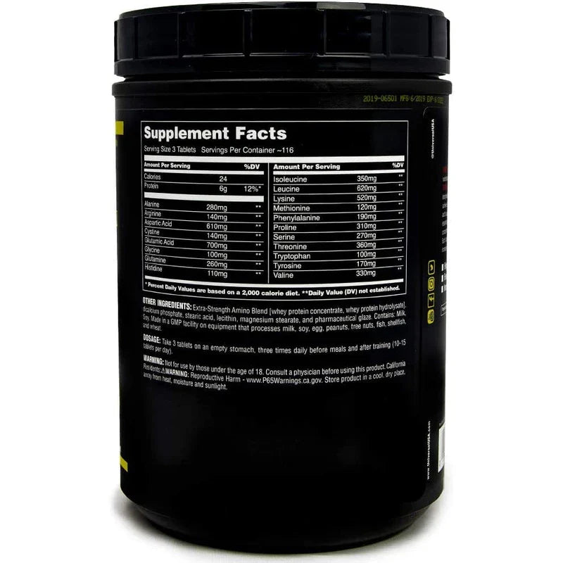 Universal Nutrition AMINO 2700 enthält hochwirksame Aminosäurergänzung in L-Form & peptidengebundene Aminosäuren, für den Aufbau von Kraft & Erhöhung der fettfreien Muskelmasse, 350 Tabletten