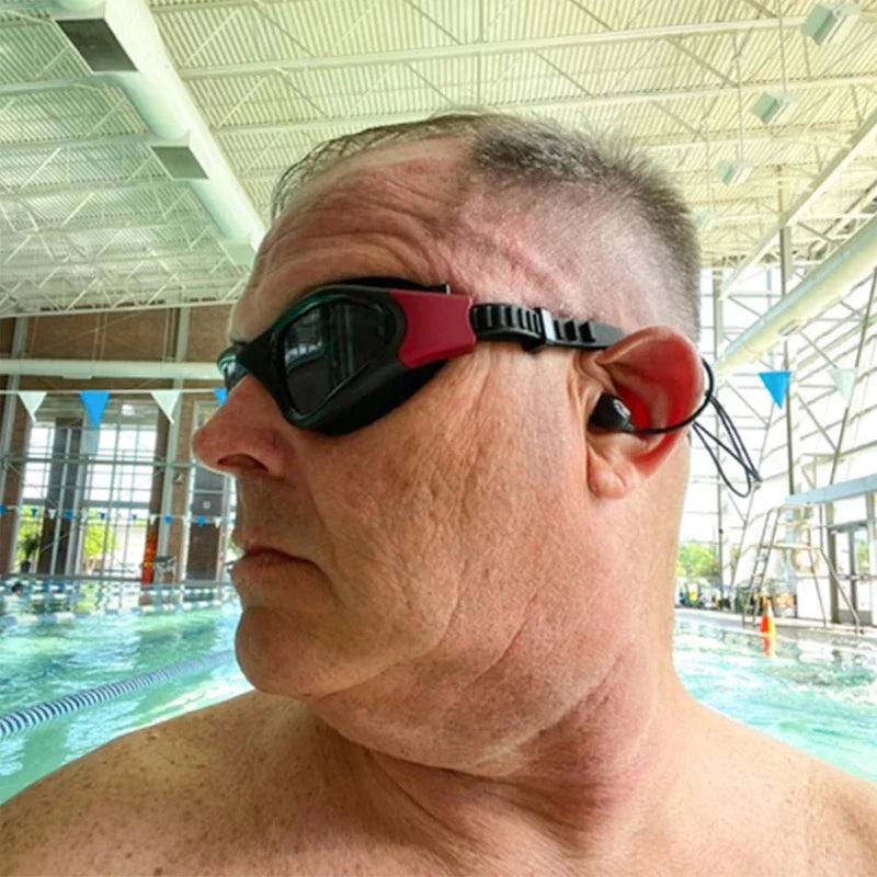 100% Waterproof SYRYN Swimbuds Flip Bundle for Swimming with Music | Enjoy Up to 2,000 Songs or 138 Hours of Audio | Drag and Drop MP3, AAC, M4a, FLAC Using PC or Mac | No Apple Music, No Spotify