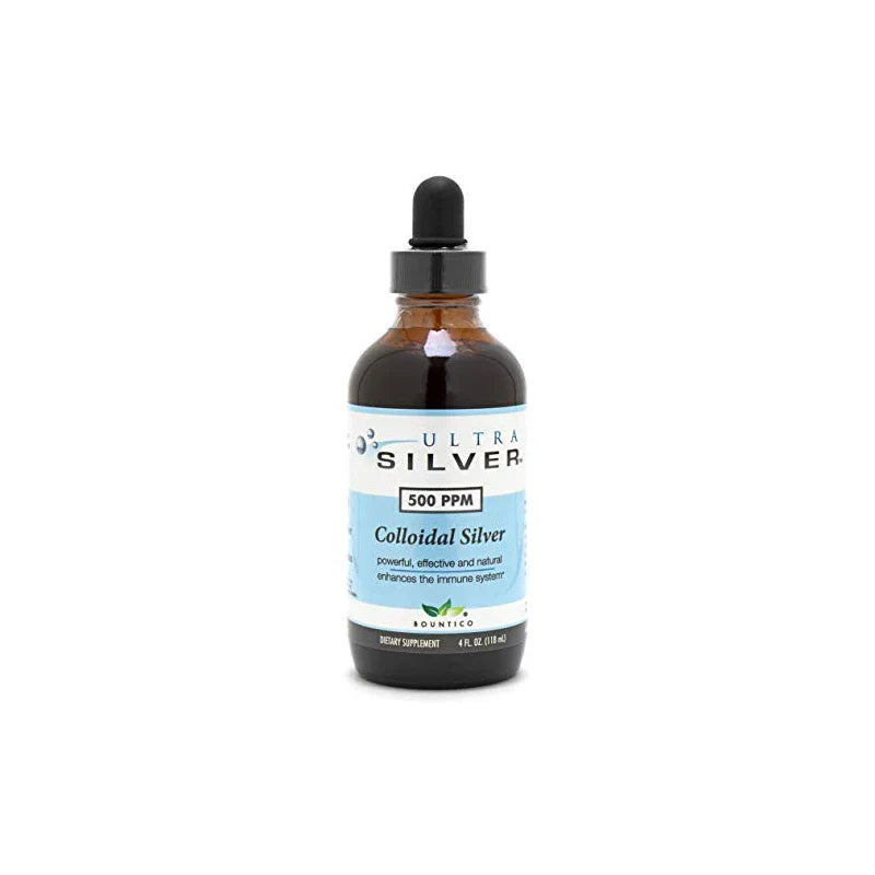 Ultra Silver® Colloidal Silver | 500 PPM, 4 Oz (118mL) | Mineral Supplement | True Colloidal Silver - with Dropper