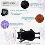 Microwave Heating Pad for Pain Relief, 9" x 17" Heating Pads for Cramps, Back Pain, Neck Shoulder, Muscles, Knee, Joints, Microwavable Natural Heat Pack Moist Heat, Black Cat