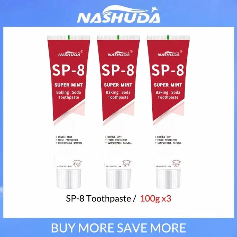 NASHUDA SP-8 [Triple Whitening]Probiotic Whitening Toothpaste, Oral Health Management,Enhanced Formula Balances Toothpaste Coffee Daily - Specification: 3PC