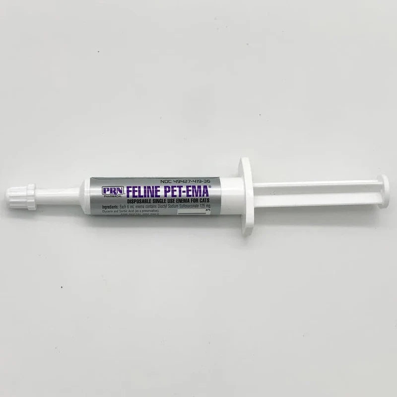 Pet-Ema Feline (6 mL) (3 Pack), Disposable Enema for Rectal Use in Cats by PRN Pharmacal Inc