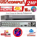Hikvision 2MP 16CH DVR DS-7216HGHI-K1 4K-UHD + 2CH IP Record 1080p Lite H.265  - NO HARD DISK