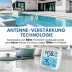 Newentor Wireless Pool Thermometer – Upgraded IPX8 Waterproof, Floatable – Improved Antennas – Turbo for 100 m Range through Walls – White