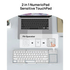 SODI Foldable Keyboard with Sensitive Touchpad, Portable Wireless Keyboard for iMac, Multi Devices, 2 in 1 Pocket-Sized Bi-Folding Portable Key-Board, Travel