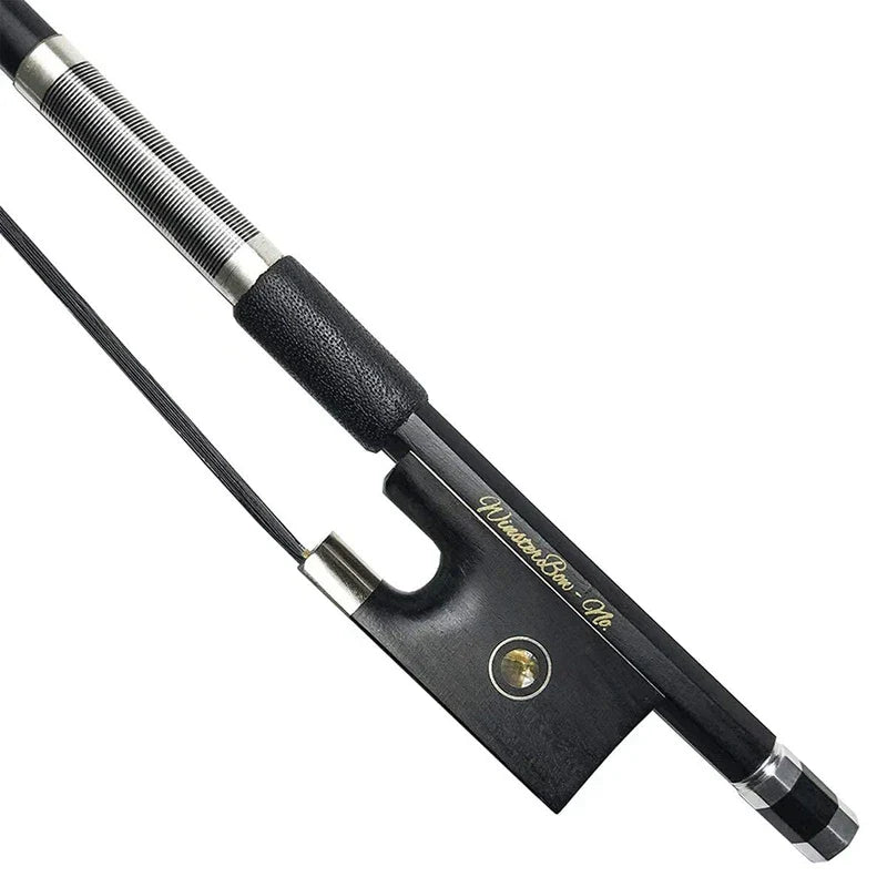 WinsterBow Carbon Fiber Violin Bow 4/4 Size Violin Bow Unbleached Black Horse Hair Art No.VBN108