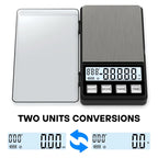 WEIGHTMAN Espresso Scale with Timer 1000g x 0.1g Small & Thin Travel Coffee Scale, Mini Digital Scale Grams and Ounces with Large Backlit LCD Stainless Steel Pocket Food Scale Drip Tray Pulling Scale | WEIGHTMAN