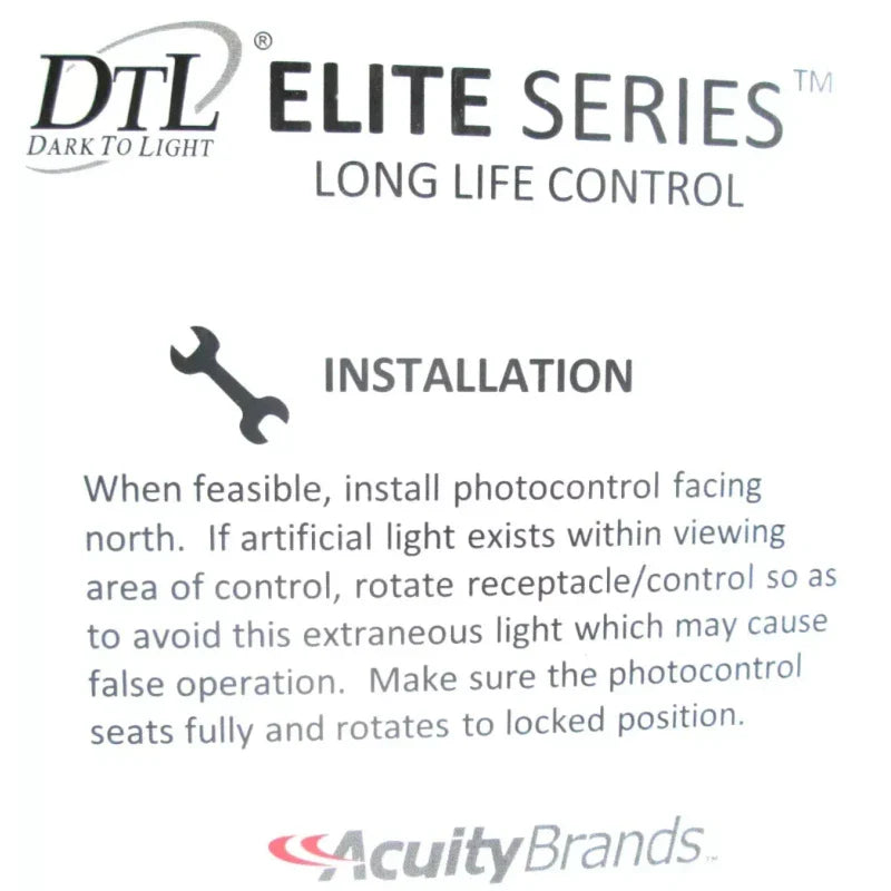 Acuity DTL DLL127F 1.5- Elite Outdoor Photoelectric LED Control Photocell - Long Life