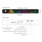 Decibelvibe TNZ SGE6 - Audio Graphic Equalizer with Rear RCA/3.5 Auxiliary Input and Output, Built-in Microphone, USB and Bluetooth Input, Preamp for Home Audio, DJ, HiFi Audio Setup (Silver)