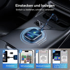 KUKIHO 2025 Version Carplay Wireless Adapter, Android Car Wireless Adapter, Wireless 2 in 1 Converts Wired Android Car/Carplay into Wireless, Suitable for Cars with Android Car and Carplay