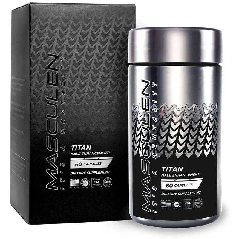 Masculen Titan KSM-66 Ashwagandha Blend - Fitness, Aging Support, and Focus Dietary Supplement - 60 Count organic supplement - Select Package: 2 Bottles