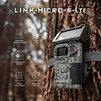 SPYPOINT Link-Micro-S-LTE Solar Cellular Trail Camera 4 LED Infrared Flash Game with 80ft Detection and Flash Range LTE-Capable Cellular Trail Camera 10MP 0.4-Second Trigger Speed