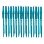 16 x Papermate Write Bros Classic Ballpoint Stick Pen, 1.0mm Medium Point, Blue Barrel/Blue Ink - Loose in Plain Packaging