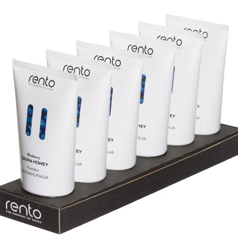 RENTO Sauna Honey 5 Fl. Oz. (150 ml) for Face & Body, Nourishes the Skin, Helps to Open the Pores and Increases Sweat Secretion, 3 Types: Arctic Pine, Birch, Blueberry (Regular, BLUEBERRY)