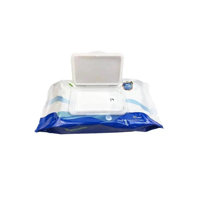 Hocleans Advanced 75% Alcohol Hand Sanitizer Wipes, 4 Packs of 50 (200 Wipes)