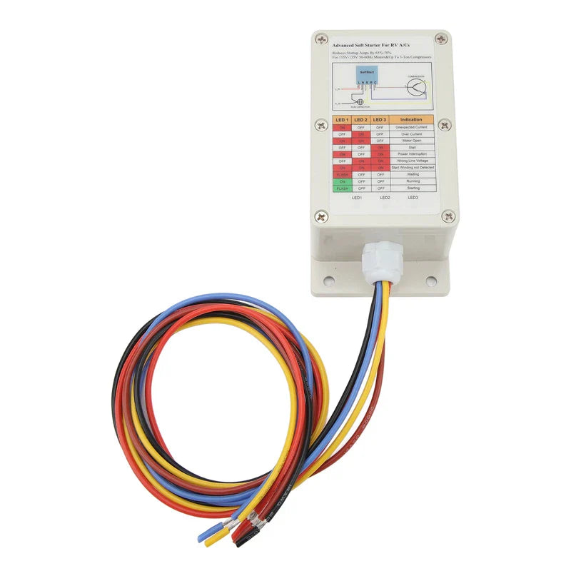 RV AC Soft Starter ASY 364 X20 IP 364 Air Conditioner Soft Start Compressor Unit Kit for 115V to 135V 50 to 60Hz Motors and Up