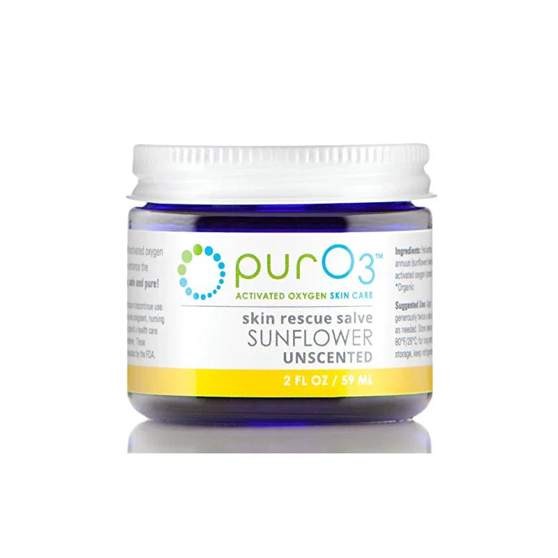 PurO3 Fully Ozonated Sunflower Oil - 2 oz - Glass Jars