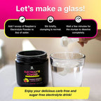 Nutriana Keto Electrolytes Powder No Sugar - Zero Carb & Zero Calorie Electrolyte Drink Mix - Sugar Free Electrolytes for Hydration Powder - Fasting Electrolytes Raspberry Lemonade Flavor