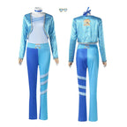 Women’s Desc 4 Chloe Charming Costume Rise Red Deluxe Princess Cinderellaburg Blue Halloween Outfit 5Pcs Set Adult