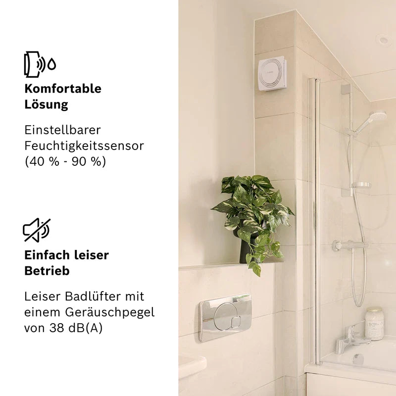 Bosch 1900 DH W125 Quiet Bathroom Fan with Humidity Sensor