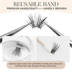 LASHVIEW Pack of 144 Cluster Lashes, DIY Cluster Eyelash Extensions, Mega Volume, Reusable, Individual Lashes, Cluster Volume Look, Super Thin Band & Soft (Volume, C-10-16 Mix)