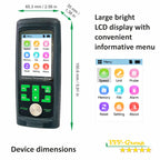 Ultrasonic Thickness Gauge Industrial-882X / Steel, Metals, Plastic, Glass, PVC, Pipes Thickness Gauge Meter – Range 0.039 to 11.811 inch (1-300mm) | Color LCD (All Material)
