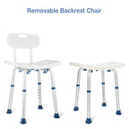 GreenChief Shower Chair with Back Removable - Small Shower Stool for Inside Shower, Narrow Bathtub Chair, Adjustable Shower Seat for Seniors, Elderly, Handicap, Disabled (300 LBS)