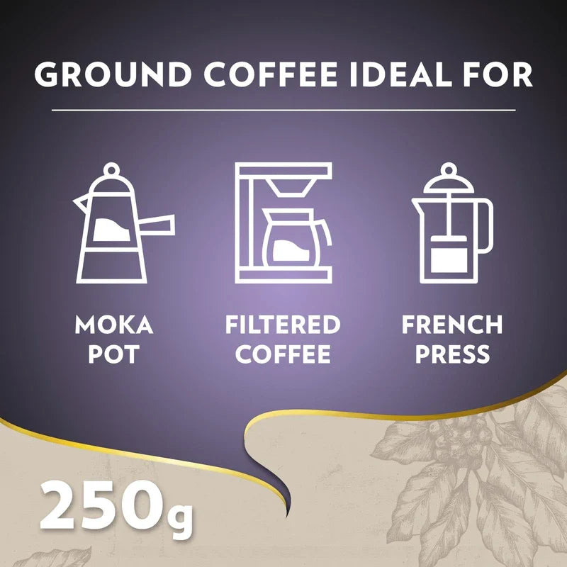 Lavazza, Espresso Barista Intenso, Coffee Ground, 2 x 250 g, Ideal for Moka Pots, with Aromatic Notes of Cocoa and Wood, Arabica and Robusta, Intensity 9/10, Medium Roasting