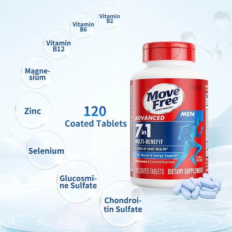 Joint Health Supplements- Move Free joint health 7-in-1 Combined Set of Men's Multi-Ingredient Glucosamine and Women's Multi-Ingredient Glucosamine