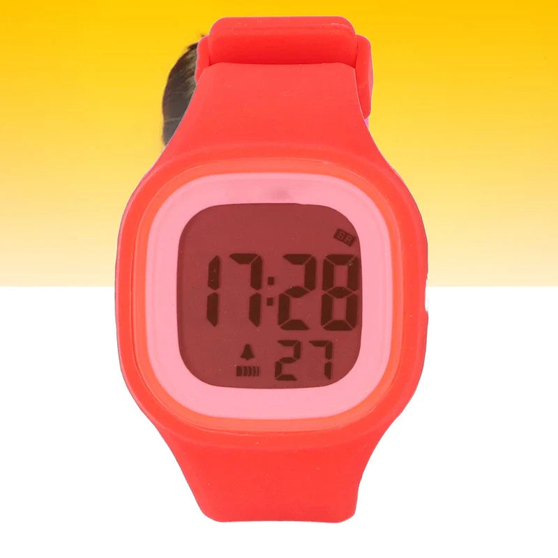 Children Digital Watch Alarm 50M Waterproof Shockproof Drop Resistant Child Digital Sport Outdoor Watch for Daily Use Red