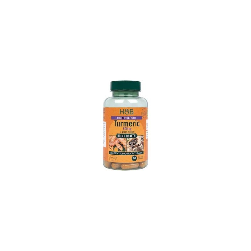Holland & Barrett High Strength Turmeric 600mg with Black Pepper 90 Capsules