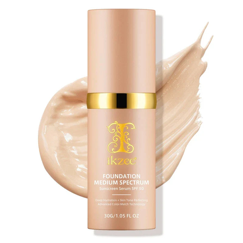 Colour Changing Foundation Medium Spectrum, SPF 50 Sunscreen Serum, Deep Hydrating, Color-Match Technology, 1.05 FL OZ