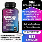 Dr. Berg’s Estrogen Balance DIM (Diindolylmethane) Healthy Estrogen 60 capsules