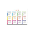 Calendar 2025 Fridge with Magnet | Size 20 x 15 cm | Colorful Yearly Planner with Numbered Weeks | Tasks, Holidays & Events Organizer | (2025, English)
