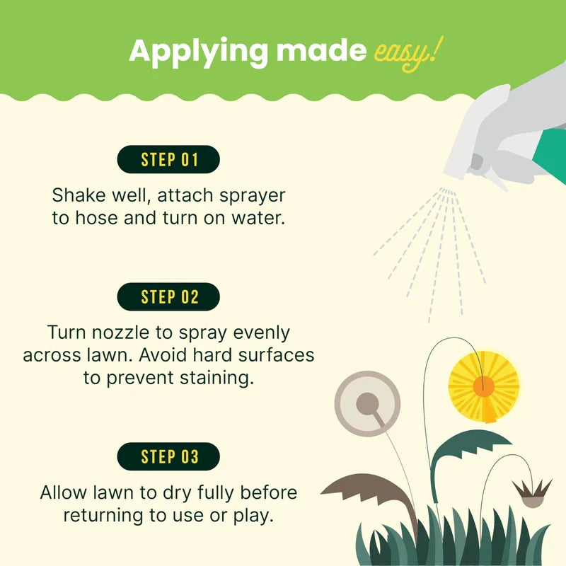 Sunday Weed & Green - Weed and Feed for Lawns - Pre-Emergent & Post-Emergent Weed Killer Spray - Includes Hose-End Sprayer - For Crabgrass, Broadleaf Weeds & Lawn Diseases - Covers 1,250 sq ft - 32 oz