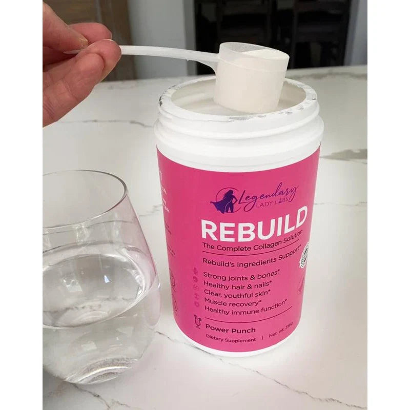 Rebuild Clean Collagen Solution | Collagen, Vitamin C, & Boron | Made in USA | GMO Free